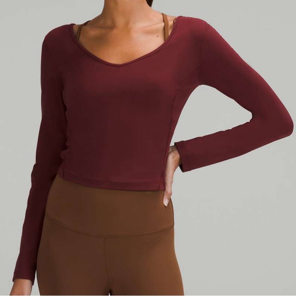 Lululemon Align Long Sleeve Shirt, Size 10 Red Merlot
